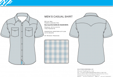 Mens Casual Shirt No0346 (40+40(2)X40 80X70)