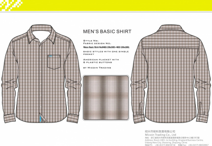 Mens Basic Shirt No0483 (50x50D+40D 150x100)