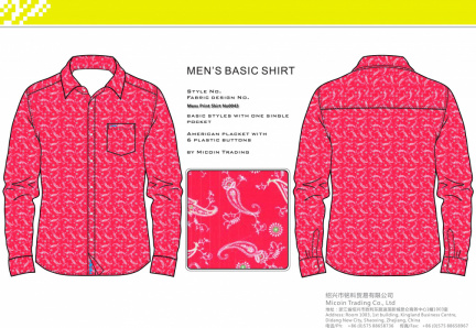 Mens Print Shirt No0043