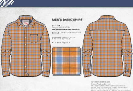 Mens Basic Shirt No0658 (LINEN 21x21 60x52)