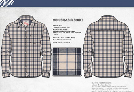 Mens Basic Shirt No0686 (30RAMIEx30LINEN+COTTON 72x60)