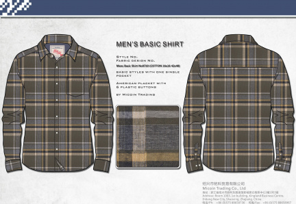 Mens Basic Shirt No0710 (COTTON 16x16 42x40)